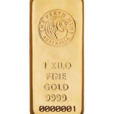 Alternative view of 1 Kg Gold Cast Bar Perth Mint