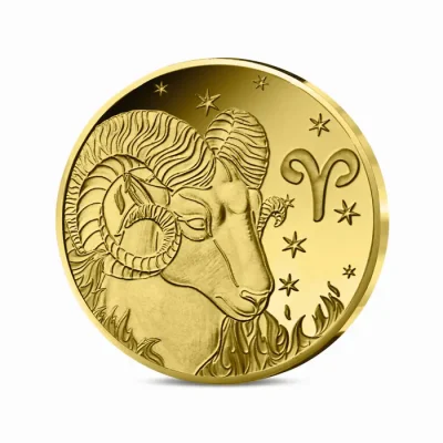 5€ 1/2g gold coin - Astrological signs - Aries - 2026