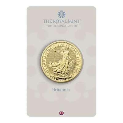 Britannia 2026 1oz Gold Bullion Coin in Blister