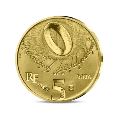 Alternative view of Lord of the Rings - 5€ Gold coin - Proof quality - 2026