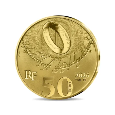 Alternative view of Lord of the Rings - 50€ Gold coin - Proof quality - 2026